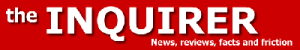 Red "The Inquirer" logo with tagline.