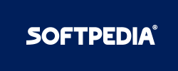 Softpedia logo on a dark blue background.