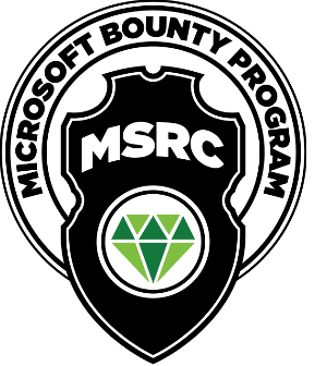Microsoft Bounty Program emblem with diamond.