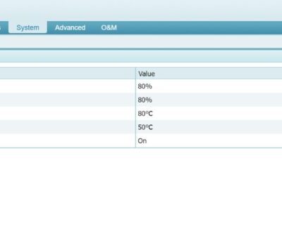 Alert threshold settings interface with values displayed.