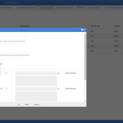 Web application firewall settings interface screenshot.