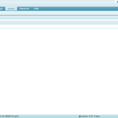 Network management interface with download options.