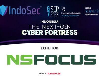 IndoSec 2022 event, NSFocus exhibitor logo.