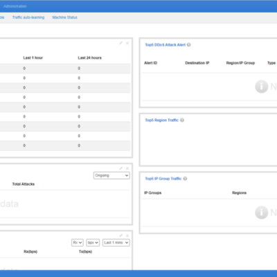 Network traffic analysis dashboard with various statistics.