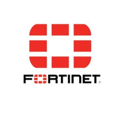 Fortinet logo with red and black design.