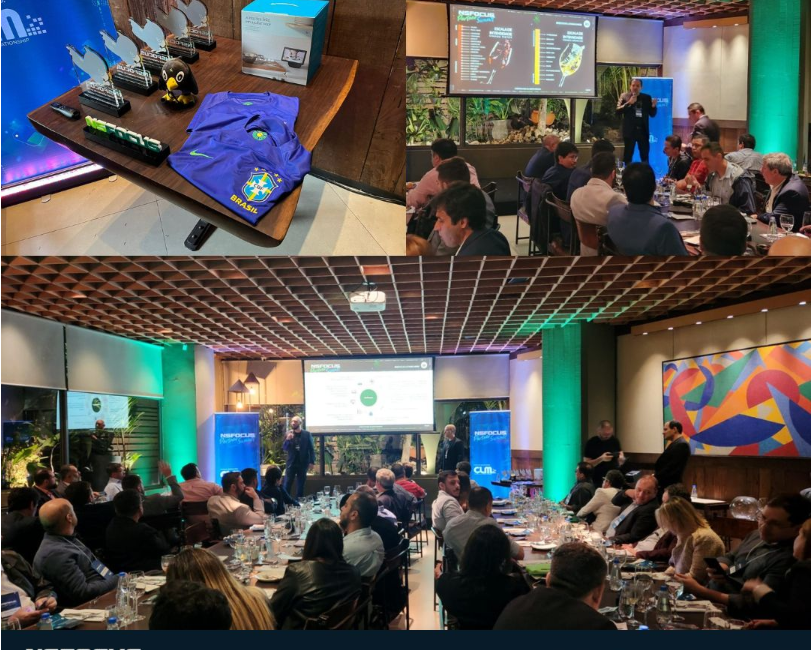 Business summit event with presentations and awards.