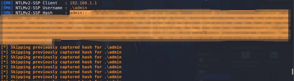Network security command line interface screenshot.
