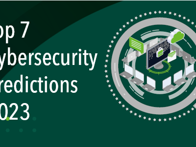 Top 7 Cybersecurity Predictions 2023 graphic.