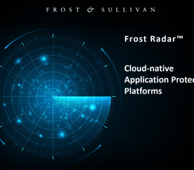 Radar screen with cloud-native application text.
