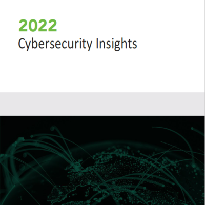 2022 Cybersecurity Insights report cover page.