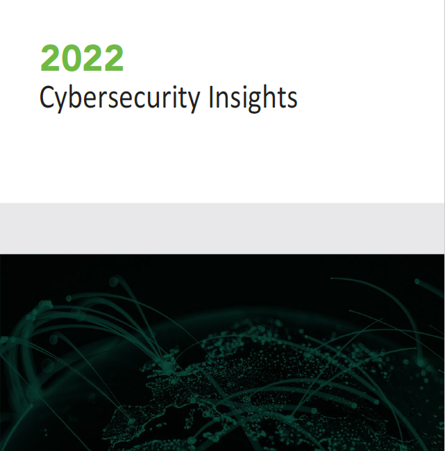 2022 Cybersecurity Insights report cover page.