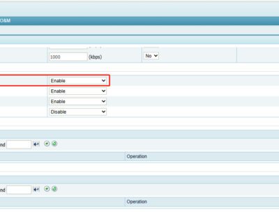 Network settings page with protocol filtering options.