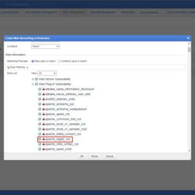 Web interface with security settings dialog open.