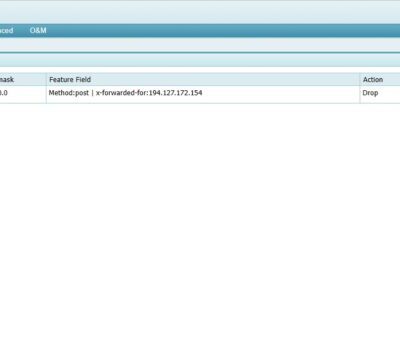 Network dashboard interface showing HTTP request logs.