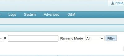 Web interface with apply and save buttons.