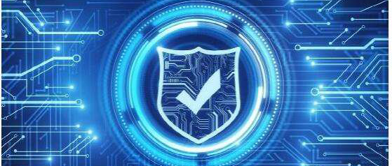 Digital security shield with circuit board design.