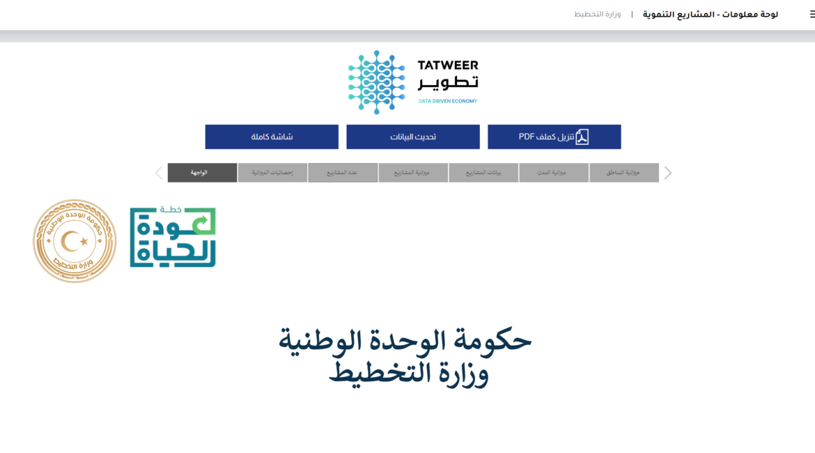 Government planning ministry website homepage screenshot.