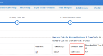 Network management interface with policy settings displayed.