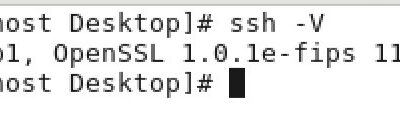 Terminal displaying OpenSSH and OpenSSL versions.