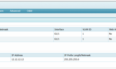 Network settings interface with IP address details.