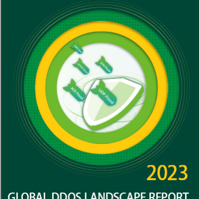2023 Global DDoS Landscape Report cover.