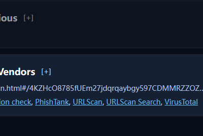 Security alert with suspicious email investigation details.