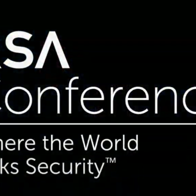 RSA Conference logo on black background.