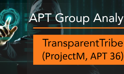 Screenshot of a cybersecurity slide highlighting an APT group analysis.