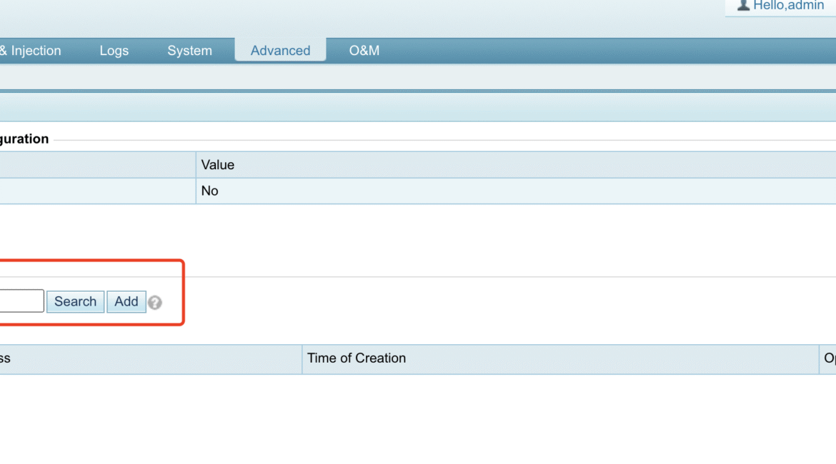 Screenshot of a web form with a value set to 'No'.