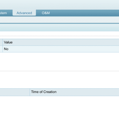 Screenshot of a web form with a value set to 'No'.