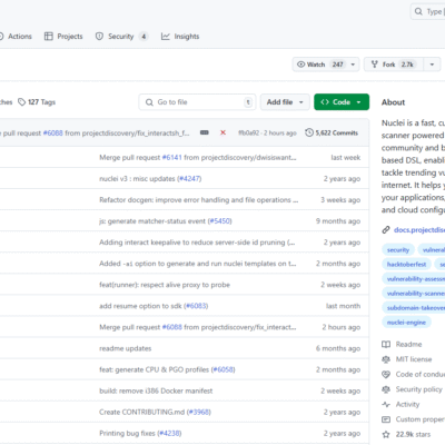 Screenshot of a GitHub repository page showing files and recent commits.