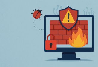 Imagem que ilustra exatamente o que é um firewall sendo atacado.