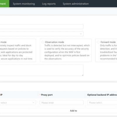 Screenshot of a firewall configuration interface showing firewall rules and settings.