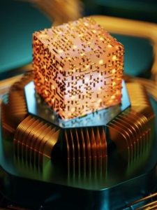 ilustração de como funciona a computação quântica.