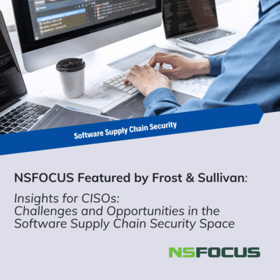 NSFOCUS featured in Frost & Sullivan report on software supply chain security.