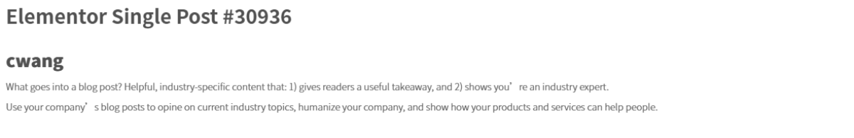 Screenshot of a blog post about writing effective industry-specific content.